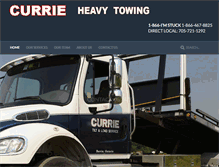 Tablet Screenshot of currieheavytowing.com